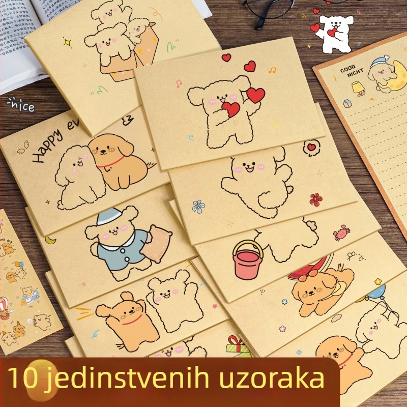 Čestitka od bijelog kraft papira, seoski stil, osnovna ambalaža — Away from grass