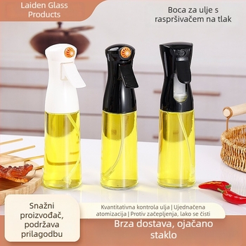 Staklena posuda za sprejanje ulja s pumpom – za kuhinju i roštilj, maslinovo ulje