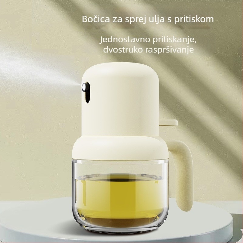 Staklena posuda za špricanje ulja otporna na toplinu — push sprayer, Mu yao, staklo, mogućnost otiska logotipa, spremnik za ulje