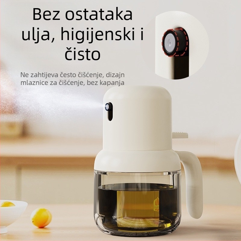 Staklena posuda za špricanje ulja otporna na toplinu — push sprayer, Mu yao, staklo, mogućnost otiska logotipa, spremnik za ulje