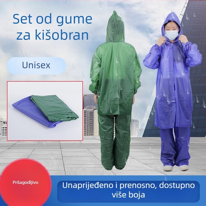 Odrasli kišni pončo od PVC-a, vodootporno za outdoor