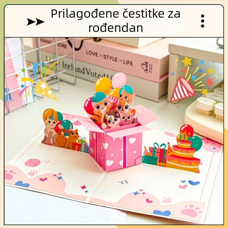Minghong prilagođena karikaturalna čestitka s 3D dizajnom za Dan učitelja – tiskano