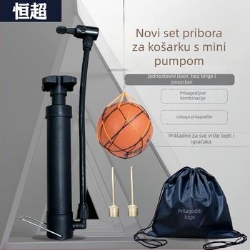 Hengchao Mini pedalama pumpa – Prijenosna visokotlačna pumpa za lopte (košarka, nogomet i odbojka), plastično tijelo