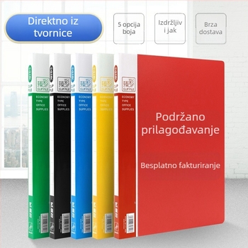 Folder za listove s dvostrukim klipsom, plastični, otisnut logotip, debljina ploče: više specifikacija