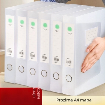 Prozirna sklopiva kutija za dokumente, od PP plastike, stakabilna, s 55 mm stražnjom širinom, Muji stil, za ured