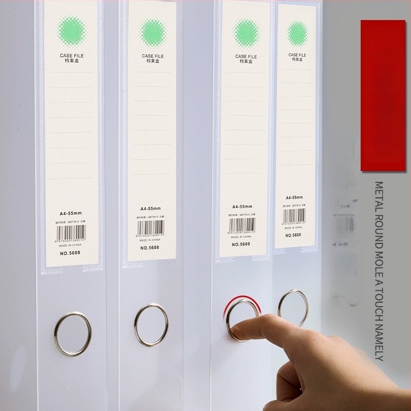 Prozirna sklopiva kutija za dokumente, od PP plastike, stakabilna, s 55 mm stražnjom širinom, Muji stil, za ured