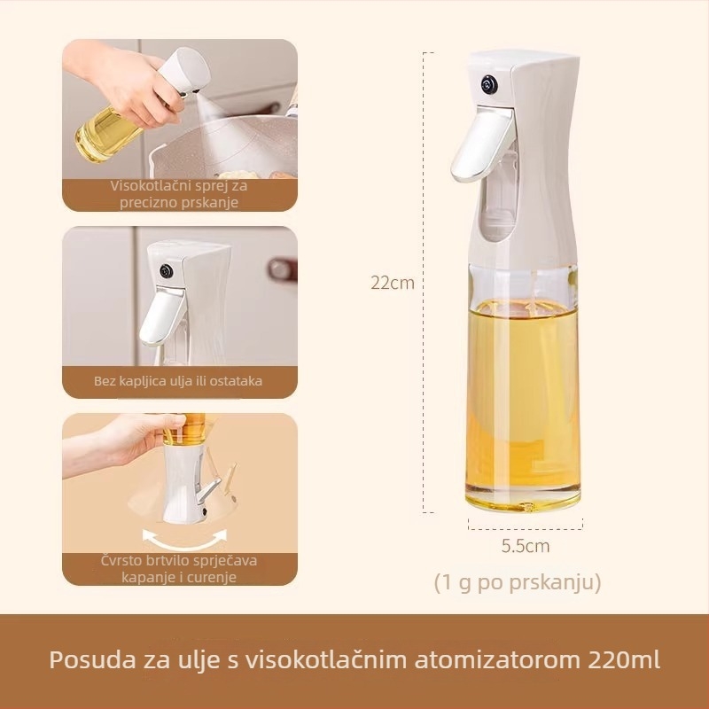 Bočica za ulje s raspršivačem • borosilikatno staklo • funkcija: raspršivanje ulja • stil: moderni minimalistički • model HNBH10419-1