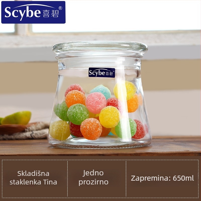 Staklena posuda za pohranu • Marka: scybe/Xibi • Materijal: Staklo • Kapacitet: 650–1200 ml • Stil: moderna jednostavnost