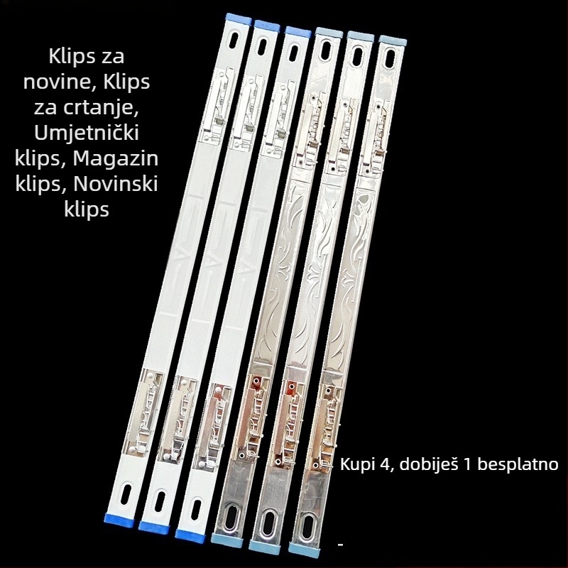 PVC jednostavni klips za dokumente, moguć ispis logotipa, prilagodba