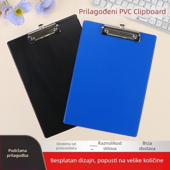 PVC klip za dokumente A4, jednobojan, deblja ploča za pisanje, tvrdi dosje