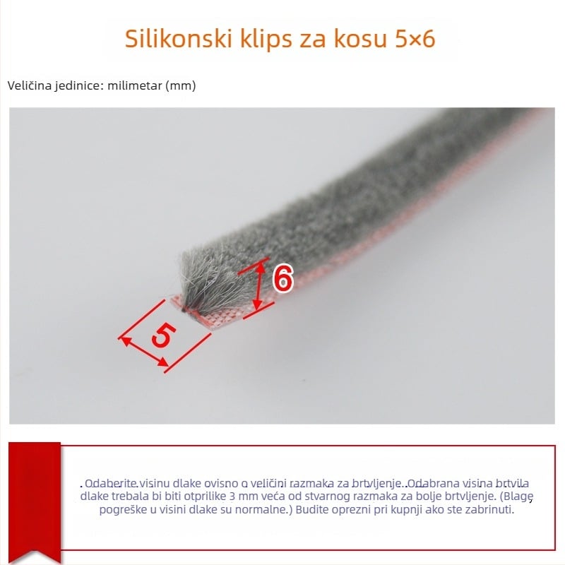 Brtvilo za vrata i prozore, aluminijska legura, model YL-MTPT, otporno na habanje i starenje, brtvljenje i zvučna izolacija