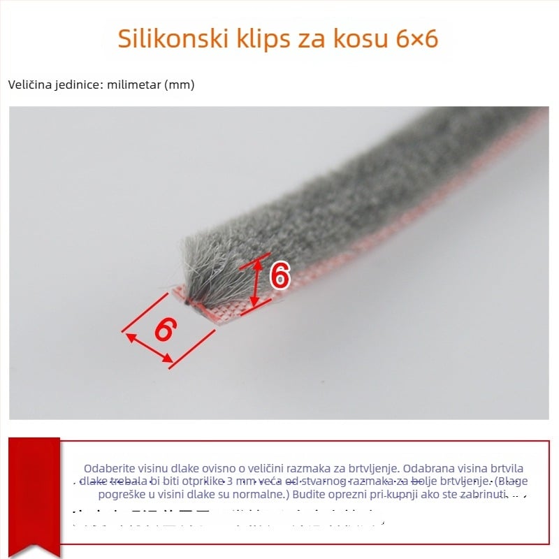 Brtvilo za vrata i prozore, aluminijska legura, model YL-MTPT, otporno na habanje i starenje, brtvljenje i zvučna izolacija