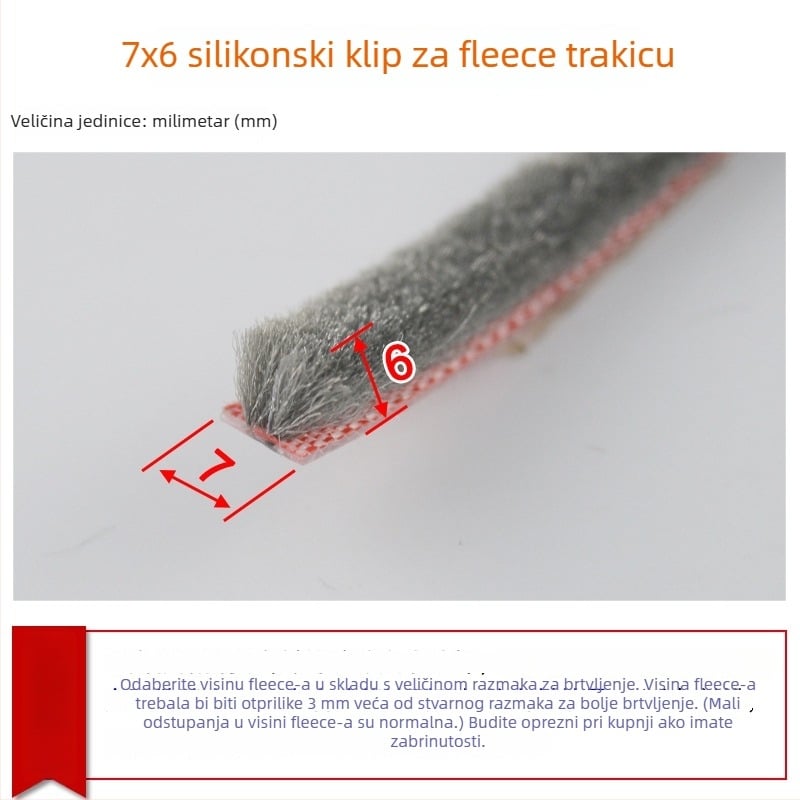 Brtvilo za vrata i prozore, aluminijska legura, model YL-MTPT, otporno na habanje i starenje, brtvljenje i zvučna izolacija