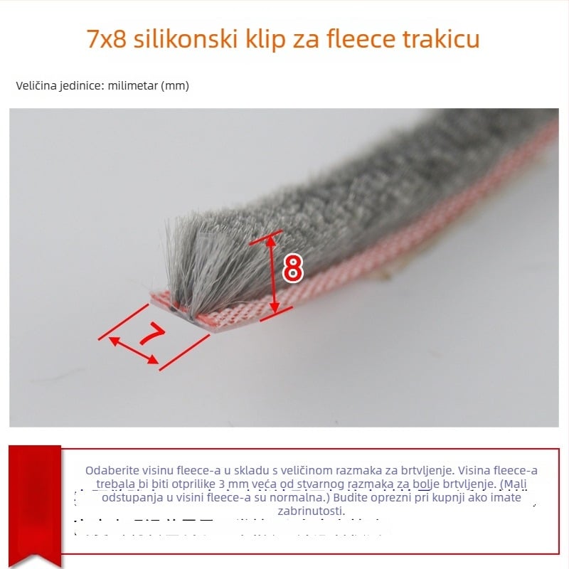 Brtvilo za vrata i prozore, aluminijska legura, model YL-MTPT, otporno na habanje i starenje, brtvljenje i zvučna izolacija