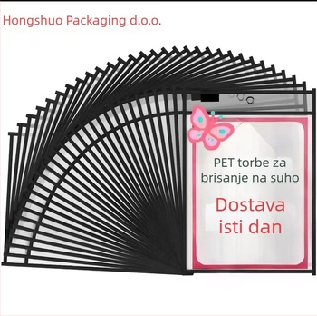 Izbrisiva torba za dokumente, PVC materijal, dizajn sa utorom, jednostavan oblik, za crtanje i bilješke