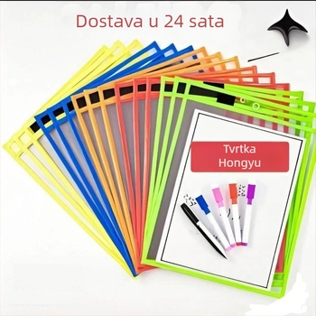 Izbrisiva torba za dokumente, PVC materijal, dizajn sa utorom, jednostavan oblik, za crtanje i bilješke