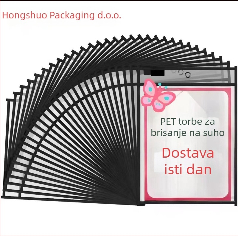 Izbrisiva torba za dokumente, PVC materijal, dizajn sa utorom, jednostavan oblik, za crtanje i bilješke