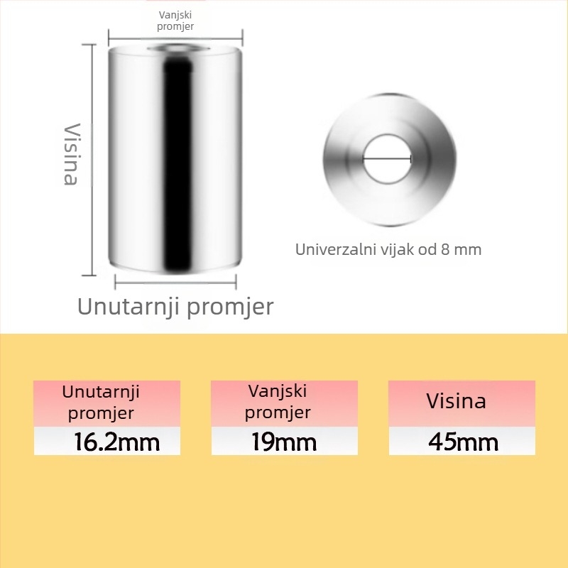 Nehrđajući čelični spoj za štap mrežice za DIY prilagodbu štapa za ribolov; marka FISHERBON; materijal: nehrđajući čelik