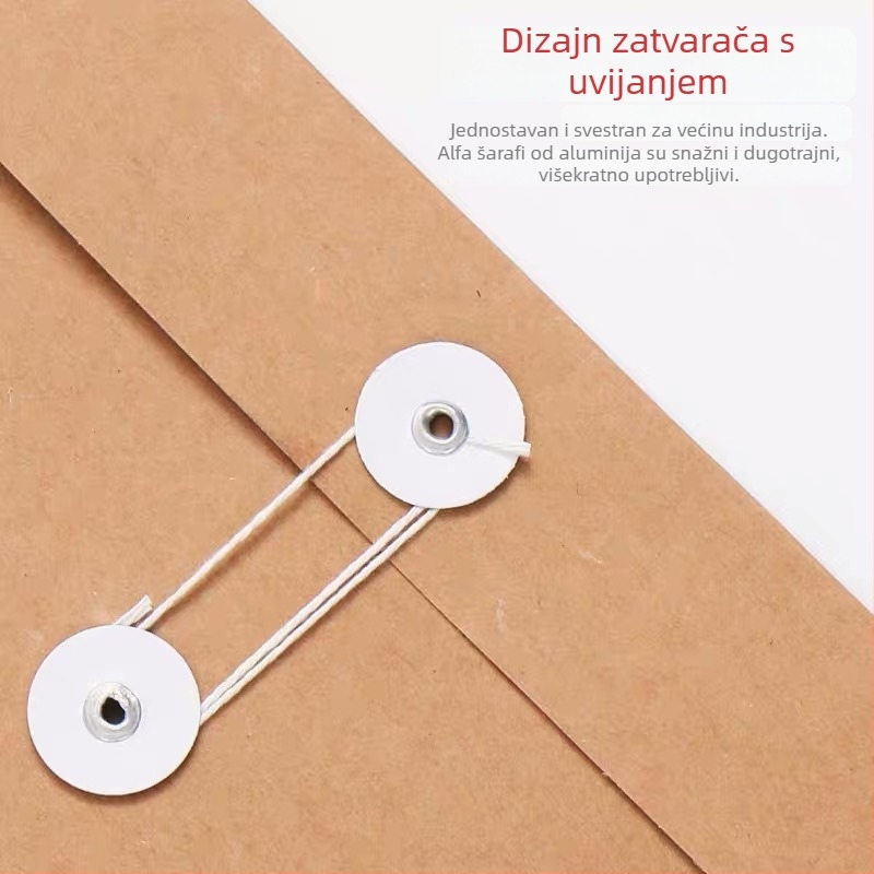 Dokument torba od kraft papira s užetnom ručkom, 180 g, debela