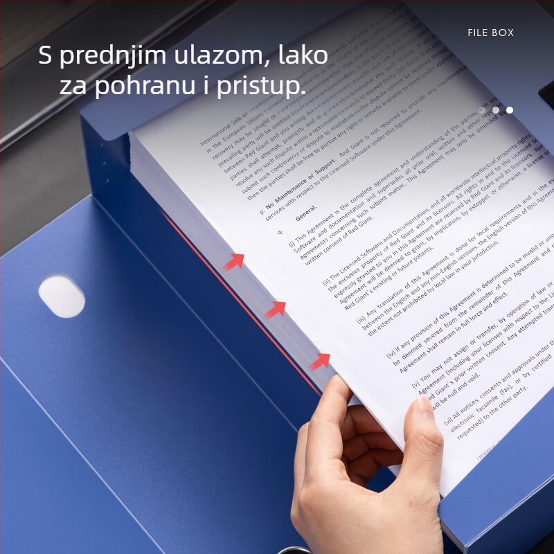 Plastična kutija za dokumente, model 5685, PVC, stražnja širina 100 mm, marka Effective