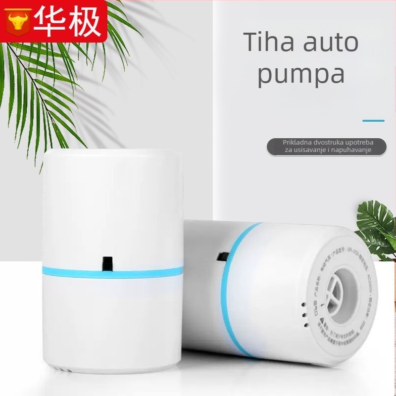 Prenosna pumpa za vozilo – električna pumpa za napuhivanje kamp opreme: madrac, jastuk i plivački prsten – 12V, 75W, 35 L/min, ABS, napajanje iz upaljača, vakuumska funkcija