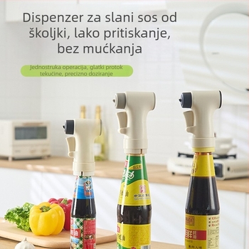 Pištolna ručna pumpa za bocu umaka od ostriga, ABS, tiskani logotip, korejski stil, Pan Hong