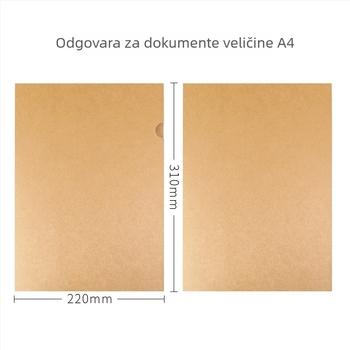 Kraft papir L-oblik folder sa zaštitnim džepom i klasifikacijskim organizatorom