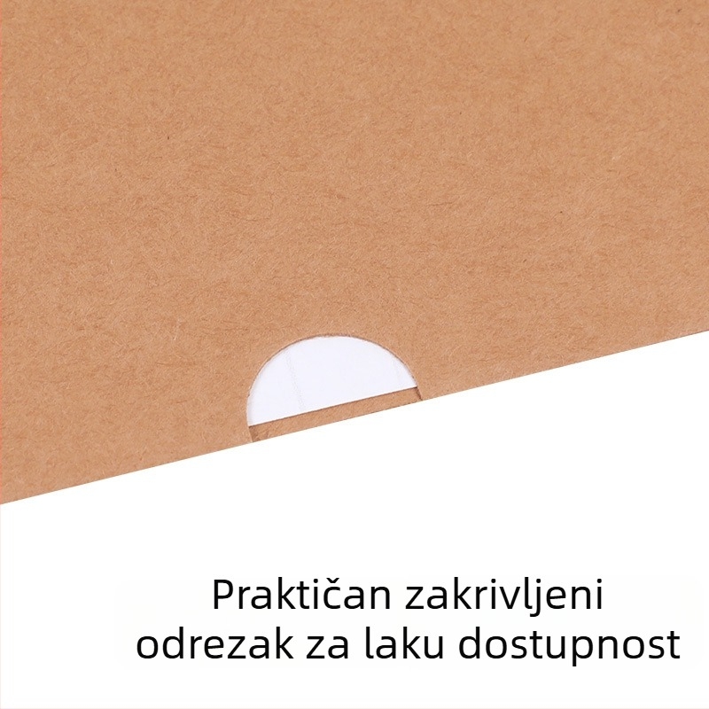 Kraft papir L-oblik folder sa zaštitnim džepom i klasifikacijskim organizatorom