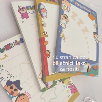 Bilježnica s otkinjivim stranicama, Crayon Shin-chan crtani motiv, 50 stranica