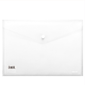 Deli prozirna dokument torba sa zatvaranjem kopčom, ojačana, vodootporna, PP materijal