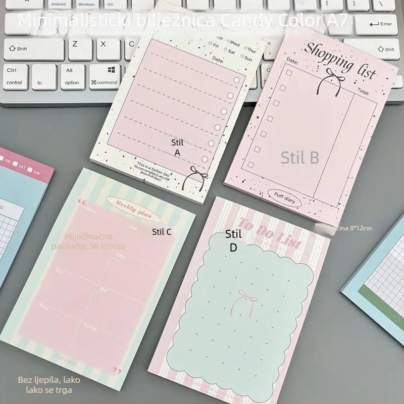 Bilježnica s karikaturom, debeli papir za skice, listovi za odvajanje