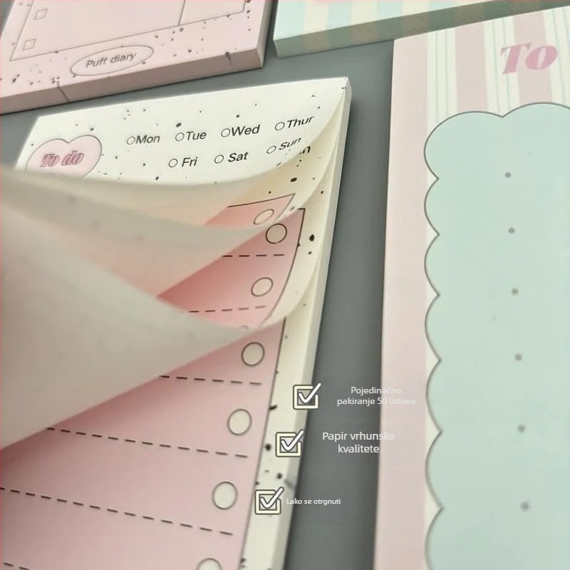 Bilježnica s karikaturom, debeli papir za skice, listovi za odvajanje