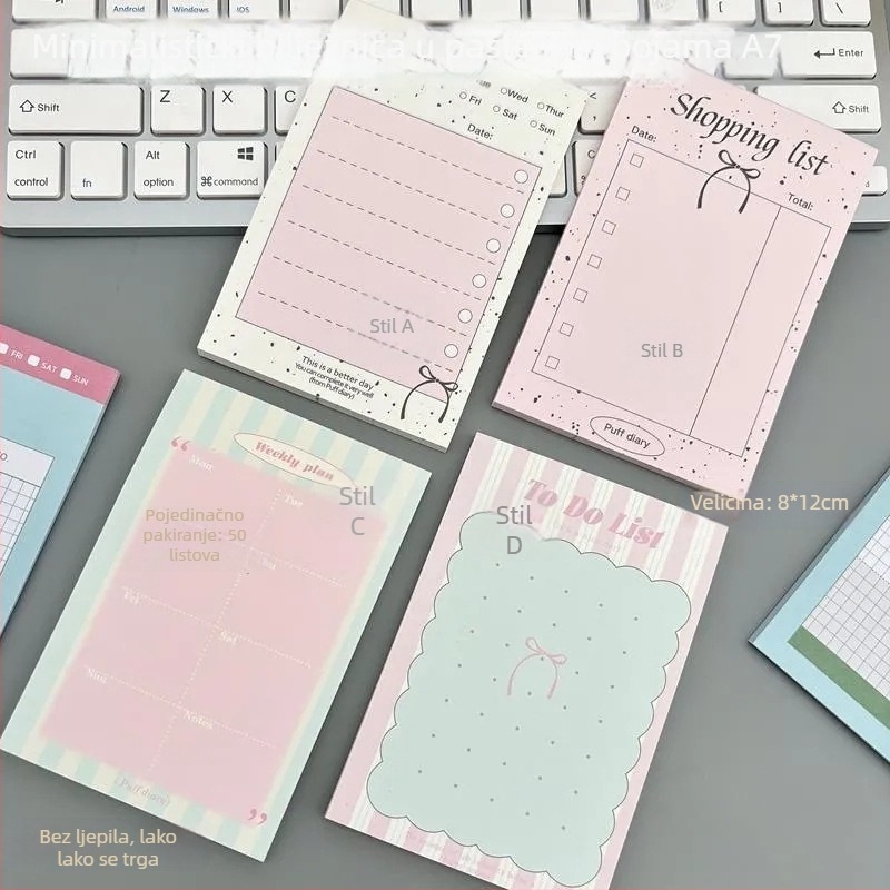 Bilježnica s karikaturom, debeli papir za skice, listovi za odvajanje