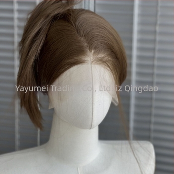 Prirodna dugačka perika s prednjom čipkom, ručno tkan Day Silk, YY Wig, model 10#, bojenje i spremna za perm