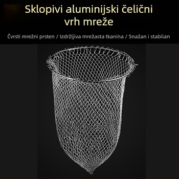 Sklopiva glava mreže od nehrđajućeg čelika za velike ribe