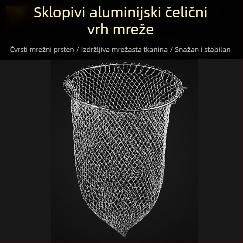 Sklopiva glava mreže od nehrđajućeg čelika za velike ribe