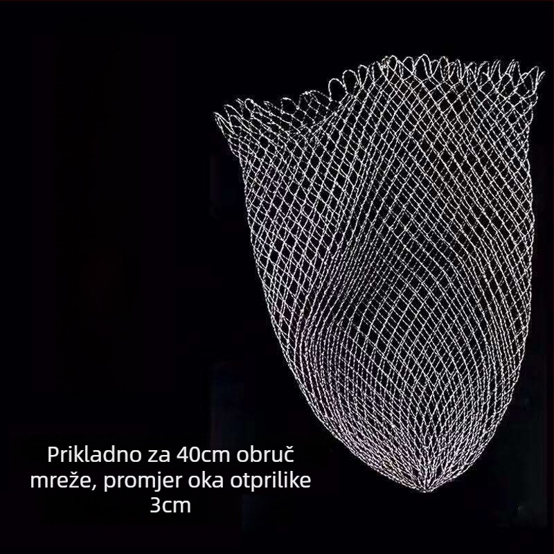 Sklopiva glava mreže od nehrđajućeg čelika za velike ribe