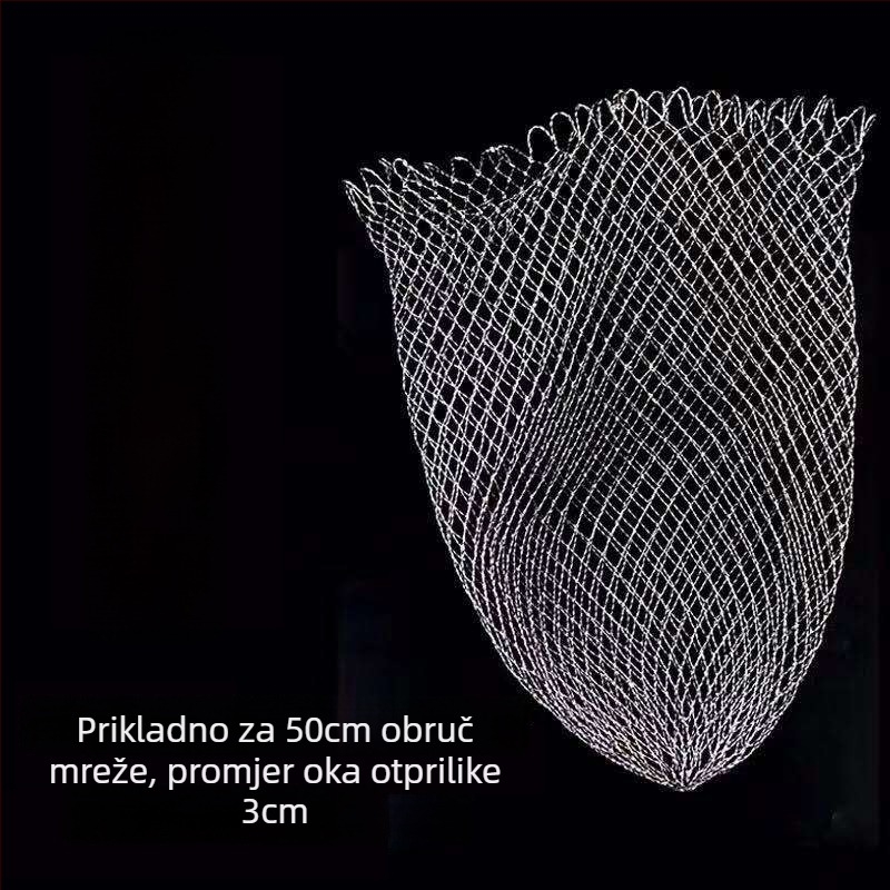 Sklopiva glava mreže od nehrđajućeg čelika za velike ribe