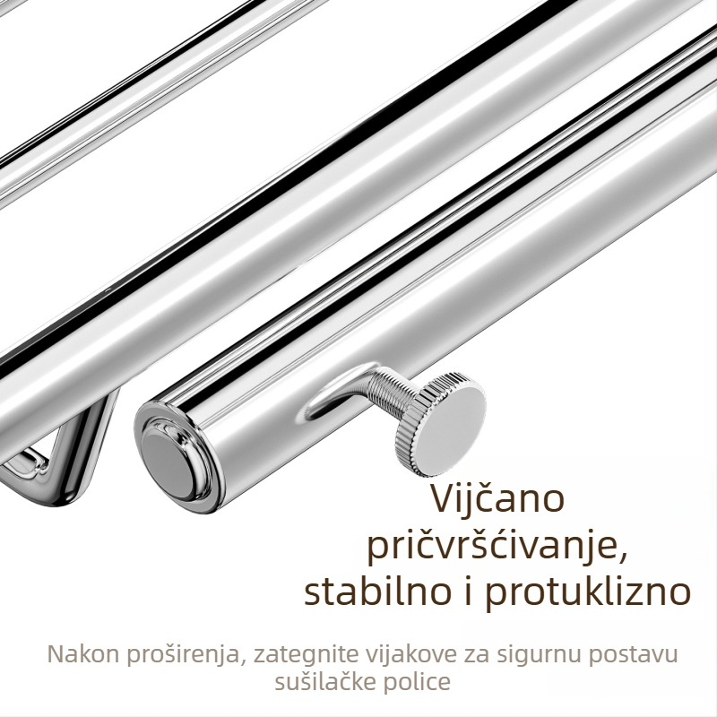 Nehrđajući čelični odvodni stalak za sudoper, proširivi/izvlačni, za zdjele, posude i pribor