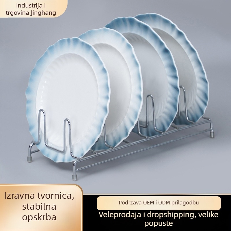 Stalak za posuđe za kuhinjski ormarić, željezni, Jinghang, moderni minimalistički stil, predstavljen 2025.