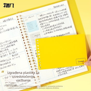 Bilježnica s ljepilnim spajanjem, 26 rupa, offset papir 80 g/m², 50–100 stranica, model WN-CTB550