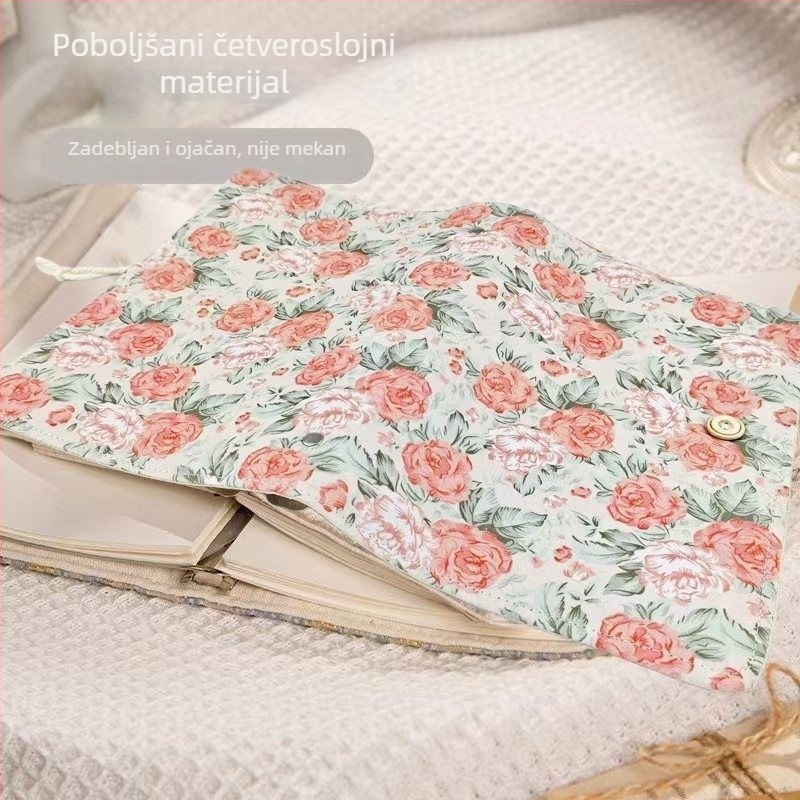 A5/A6 bilježnica s rastavljenim listovima, platnena korica u retro literarnom stilu, otisak pečata, dnevnik – poklon