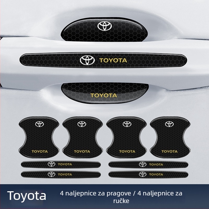 TPE zaštita trke za ručku vrata automobila s reflektirajućim samoljepljivim naljepnicama — Tip: Anti-collision strip; Materijal: TPE; Model: Reflective Drop Adhesive Sticker; Primjenjivi modeli: Opći