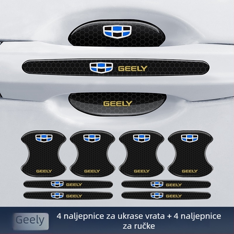 TPE zaštita trke za ručku vrata automobila s reflektirajućim samoljepljivim naljepnicama — Tip: Anti-collision strip; Materijal: TPE; Model: Reflective Drop Adhesive Sticker; Primjenjivi modeli: Opći