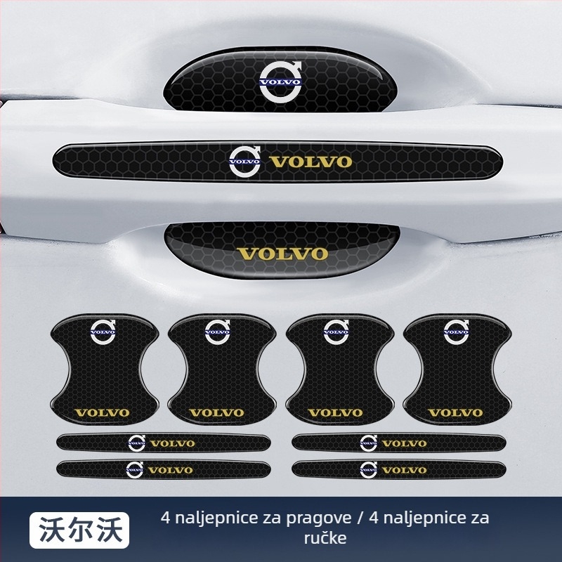 TPE zaštita trke za ručku vrata automobila s reflektirajućim samoljepljivim naljepnicama — Tip: Anti-collision strip; Materijal: TPE; Model: Reflective Drop Adhesive Sticker; Primjenjivi modeli: Opći