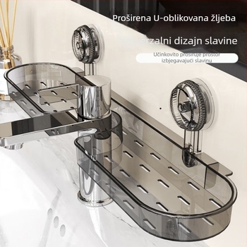 Držač odvodnje za kupaonicu, zidni s usisnim čepom, uklonjiv, PET materijal