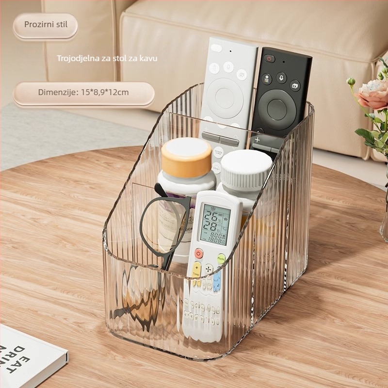 Stolna kutija za pohranu – PET materijal, model Coffee Table Storage Box, lagani luksuzni dizajn, organizator za daljinski upravljač i maramice, višenamjenski regač za dnevnu sobu, spavaću sobu ili radni studio