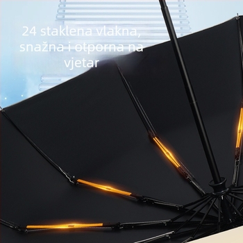 Ženski automatski sklopivi kišobran sa 24 rebara – kišobran s logom, UV zaštita UPF 40+, materijal 190T