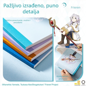 FLL202 Buried Fulilian ko-brendirana bilježnica — žicom povezana, 40 stranica, papir 75 g/m² drveno-pulpni, japansko-korejski stil, karikatura uzorak