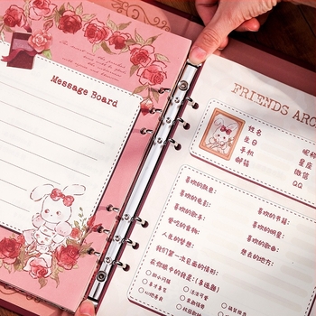 Album sjećanja za razred Fangdao Rose – INS stil, adresar i knjiga gostiju za završetak šestog razreda i srednje škole, gumirani omot, veza, papir
